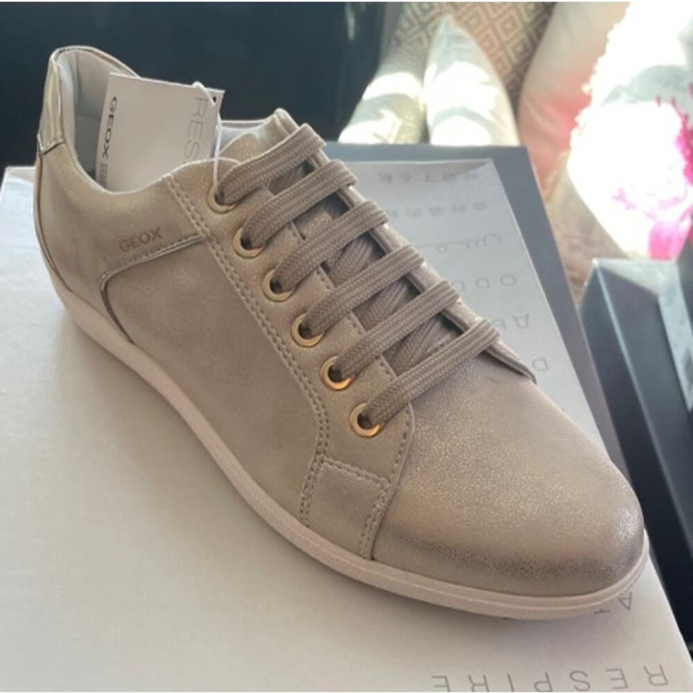 Geox Women's Metallic Tan Mules